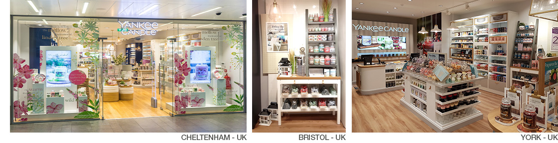 Yankee Candle stores and kiosk images